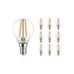 Voordeelpak 10x Noxion Lucent Lustre LED E14 Kogel Filament Helder 2.5W 250lm - 822-827 Dim To Warm | Dimbaar - Vervangt 25W