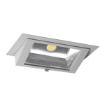 LED Downlight Wallwasher Wally Maxi Grijs 46W 6400lm 70x75D - 840 Koel Wit - 238x145mm