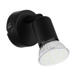 Eglo Wandlamp Buzz-LED Staal Zwart 2.8W 250lm - 830 Warm Wit | IP20 - Incl. 1x GU10