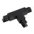 3 Fase T-connector V Aarde Rechts - Zwart