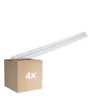 Voordeelpak 4x Noxion Montagebalk Click Reflector V2 LED T8 | Geschikt voor 1x 150cm LED Buis