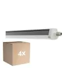 Voordeelpak 4x Ledvance Waterdicht Montagebalk Vochtbestendig FLEX Doorvoerbedrading PC 42W 6900lm - 865 Daglicht | 150cm -Vervangt 2x58W